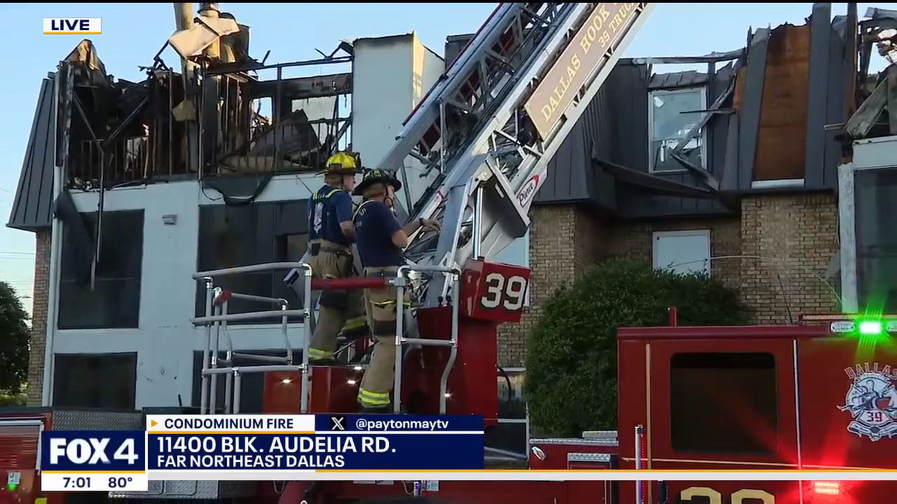Dallas condo fire leaves 45 people homeless